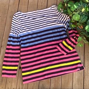 Brightly Striped j. crew Long Sleeve Tee
